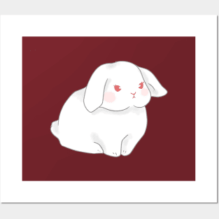 cute round angry rew holland lop rabbit | Bunniesmee Posters and Art